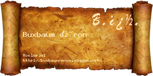 Buxbaum Áron névjegykártya