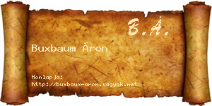 Buxbaum Áron névjegykártya